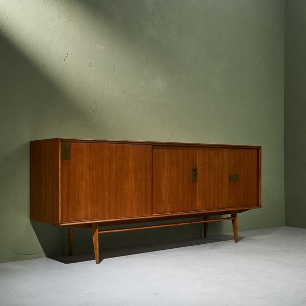 Sideboard in Teak and Brass by Edmondo Palutari for Dassi Mobili Moderni, Italy 1959