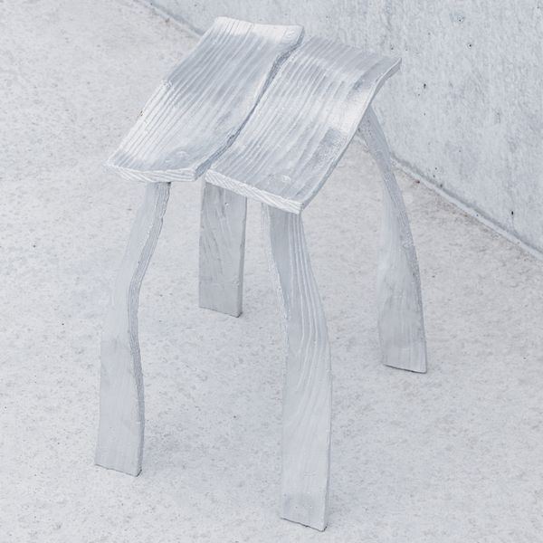 Illusion Silver Stool, 2022