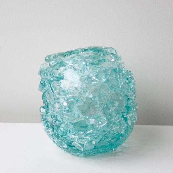 The Light Spreads Slowly - Recycled Glass Medium Vase in Clear