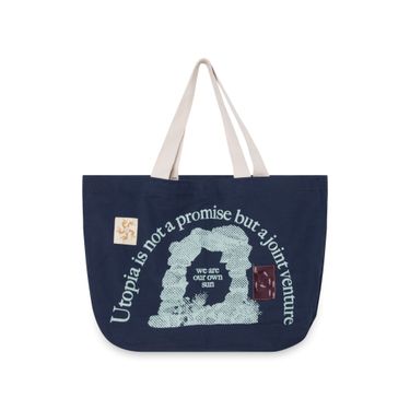 Behold! Navy Tote With Labels