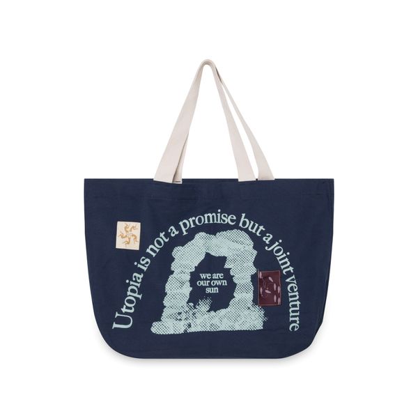 Behold! Navy With Labels Tote