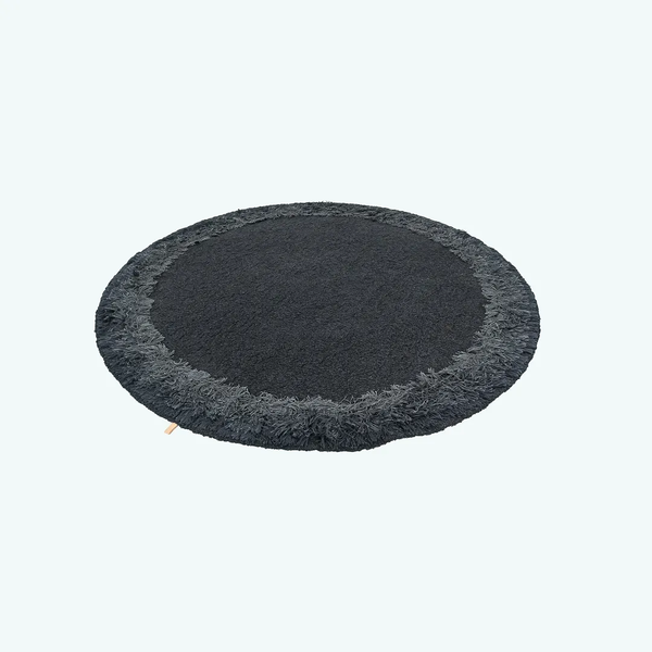 Round Feather Raven Rug by Ellinor Eliasson for Kasthall, 2021