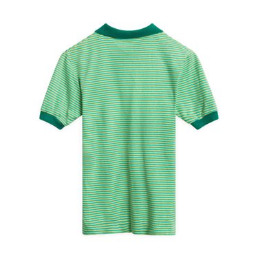 Gallery Department Green and Yellow Striped Polo 