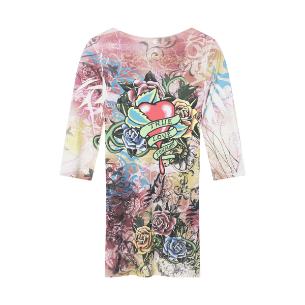 Vintage Ed Hardy Quarter Sleeve Dress