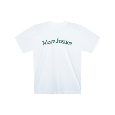 More Justice Logo Tee in White