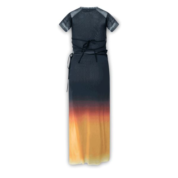 Ottolinger Black and Orange Mesh Dress