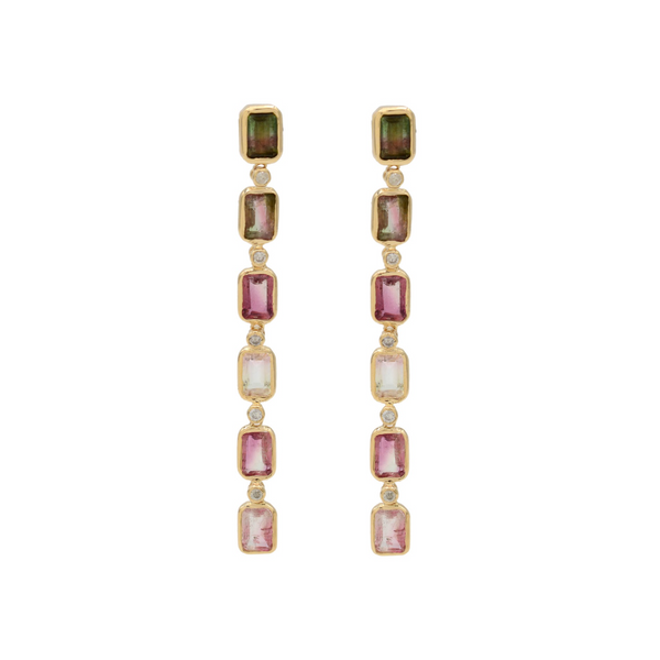 14k YG Tourmaline Earrings