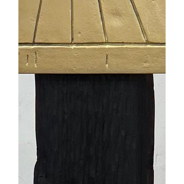 Sundial Estudio D Tiempo 04 Golden Bronze with Black Totem Pedestal