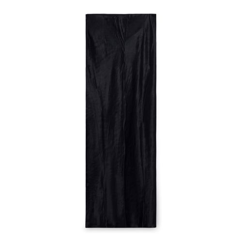 Vintage Anna October Pearl Button Pocket Black Satin Strapless Dress