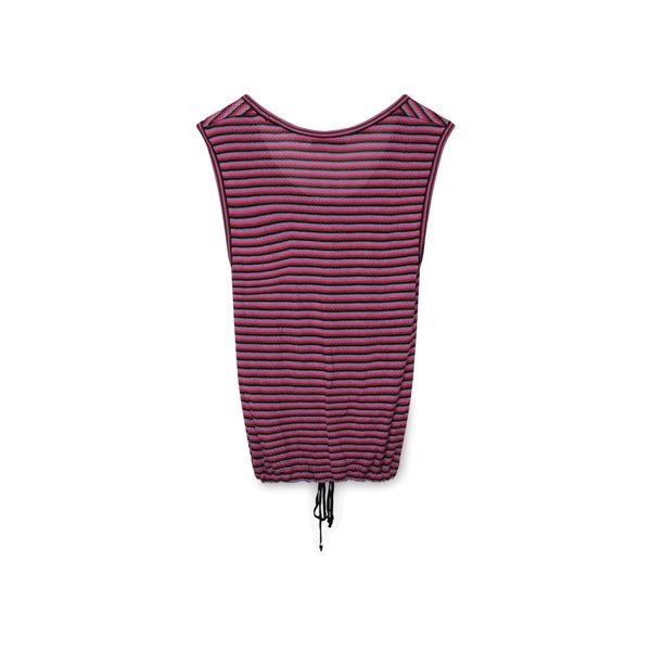 Sonia Rykiel Pink Stripe Ruched Tank