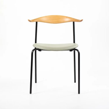 Shagreen Leather and Oak Dining Chair by Hans Wegner for Carl Hansen, 2020