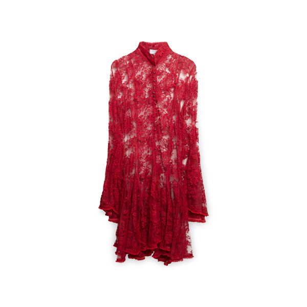 Palomo Spain Red Lace Dress