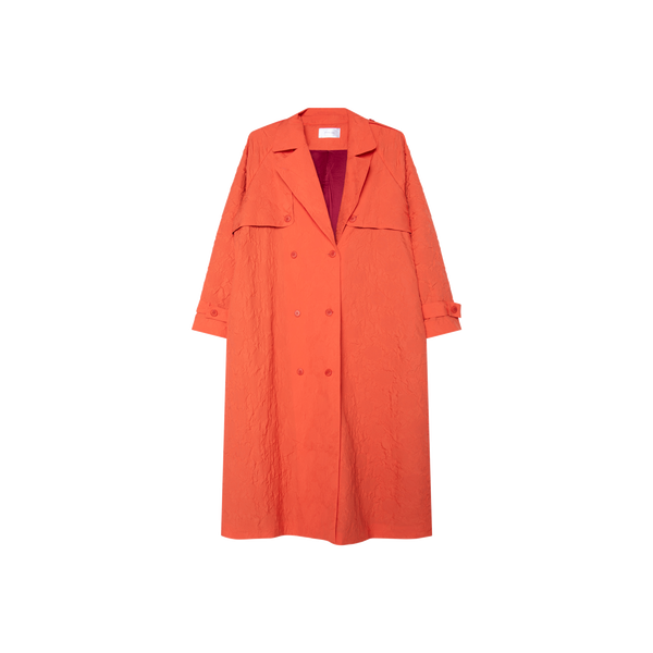 Hosbjerg Orange Floral Trench Coat