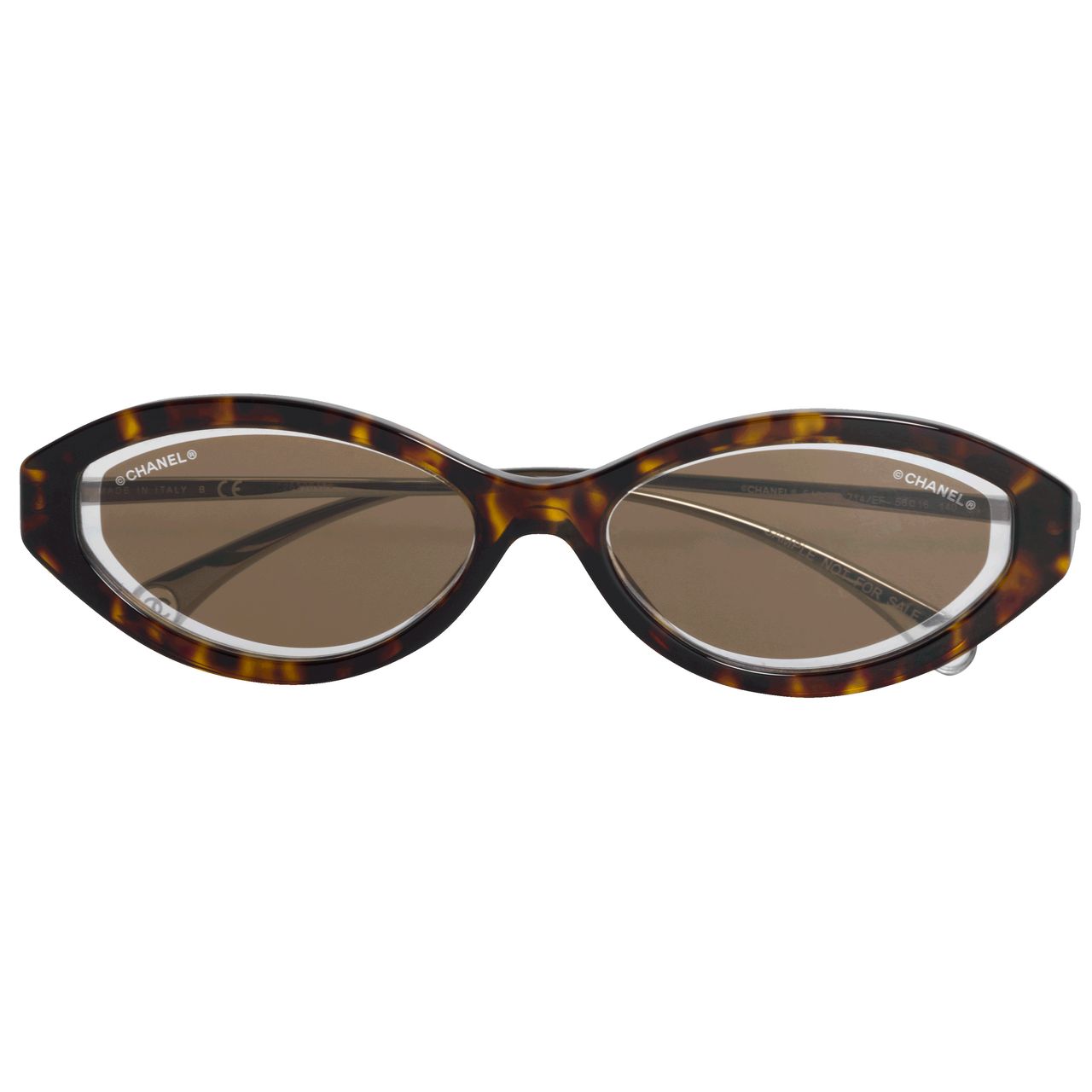 Chanel Black Vintage Chain Link Shield Sunglasses