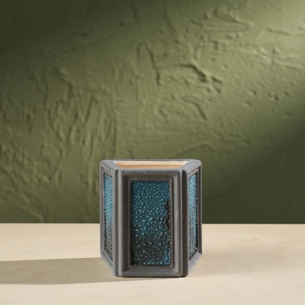 'Window' Series W2 by Eunsol Kim, Glazed Ceramic Sculpture in Black and Blue, The Netherlands, 2025"