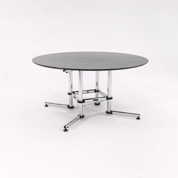 Kitos Ebonized Wood Round Dining Table by Fritz Haller and Paul Schaerer for USM, 2005