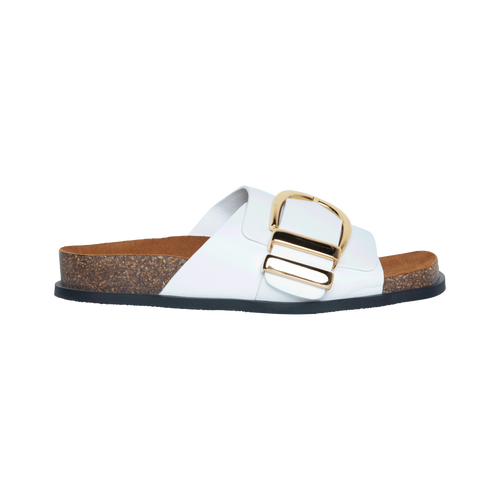 Khaite White Thompson Leather Sandal