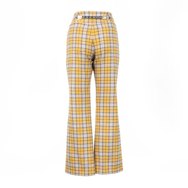 Miaou Morgan Plaid Chain Pants