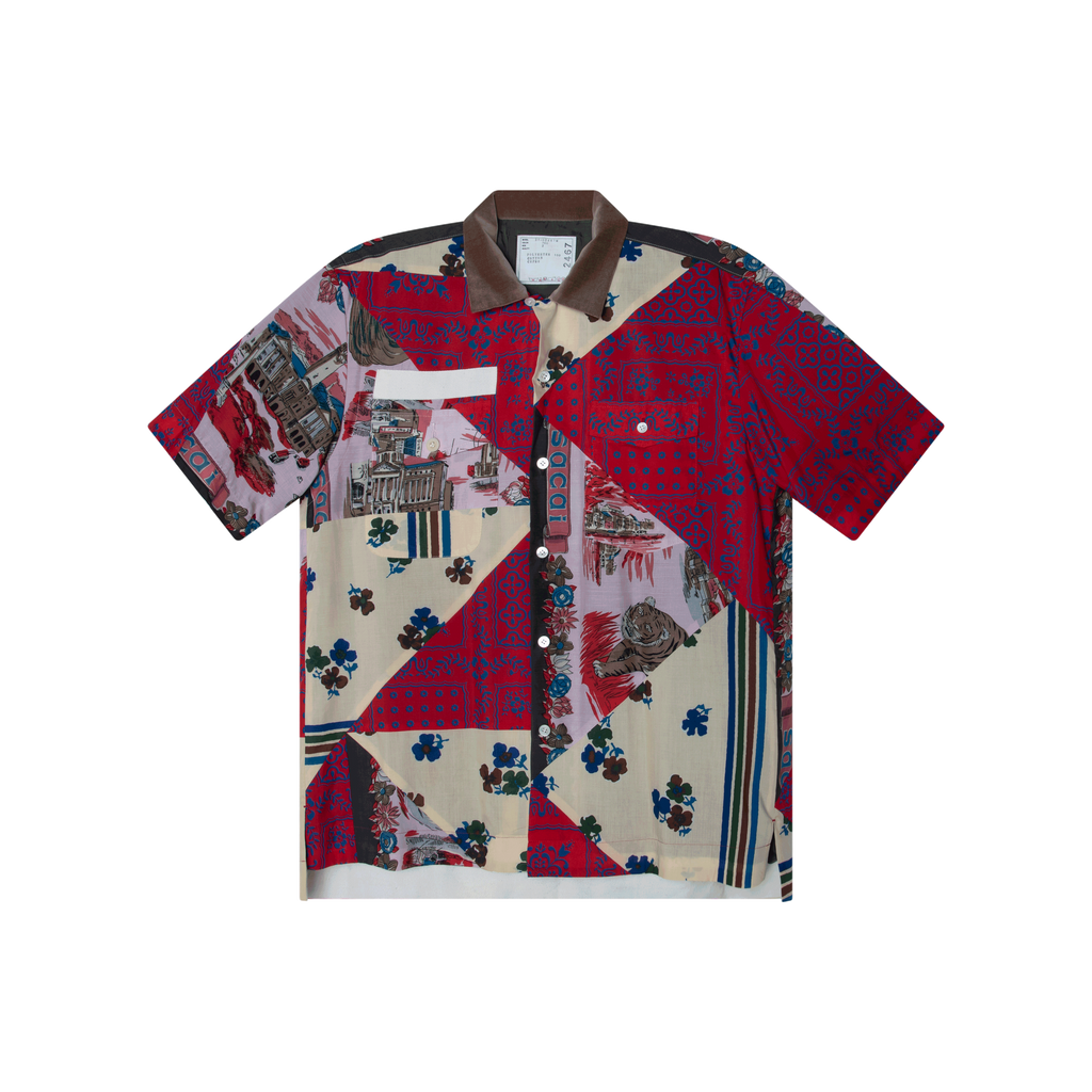 Sacai Hank Willis Thomas Edition Mix Print Archive SS Shirt by Nick Wooster  | Basic.Space