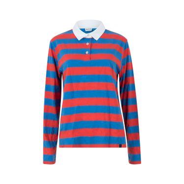 Kule Cotton The Rugby Top In Royal/Poppy