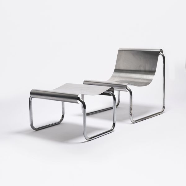 Low Armchair and Footrest by Patrick Gingembre, France, 1970s