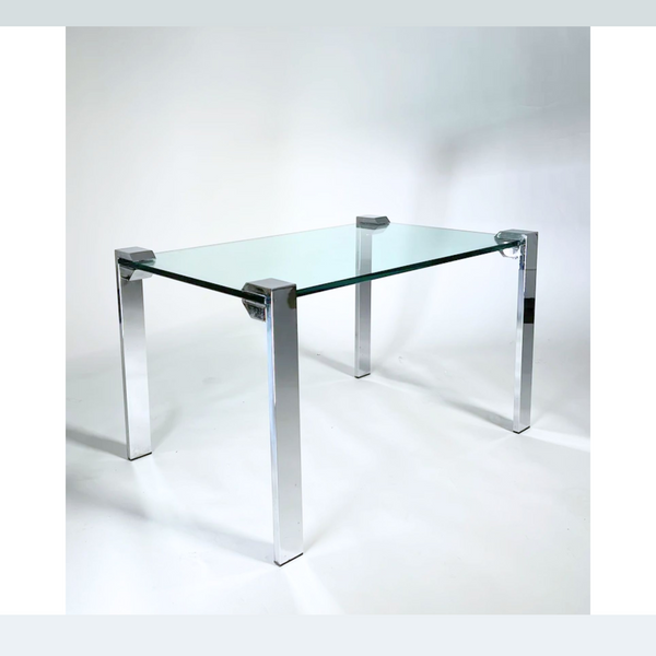 Chrome and Glass Side Table