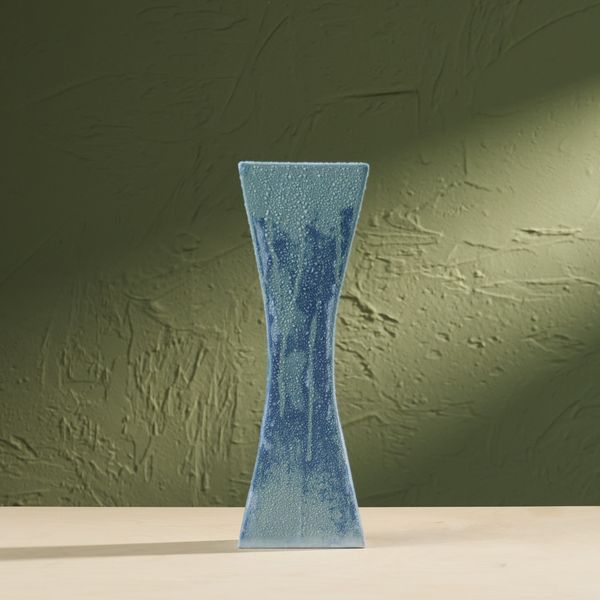 'Condensation' Series C5, Glazed Ceramic Sculpture in Blue by Eunsol Kim, The Netherlands, 2025"