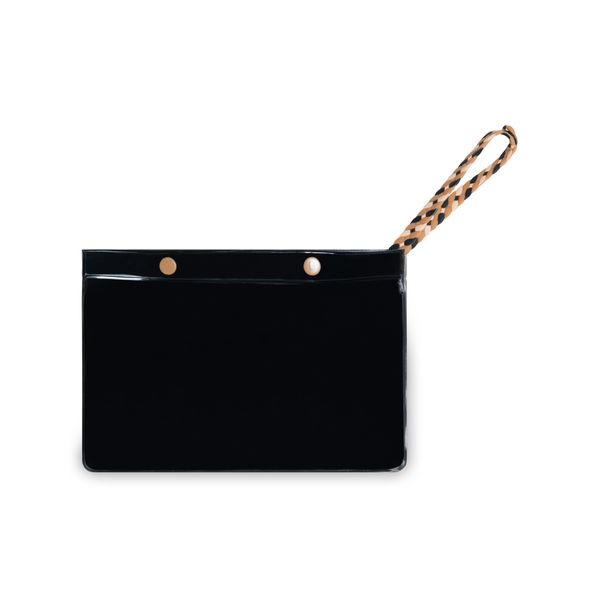 ERES Black PVC Clutch