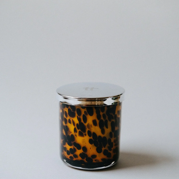 Leopard Glass Candle