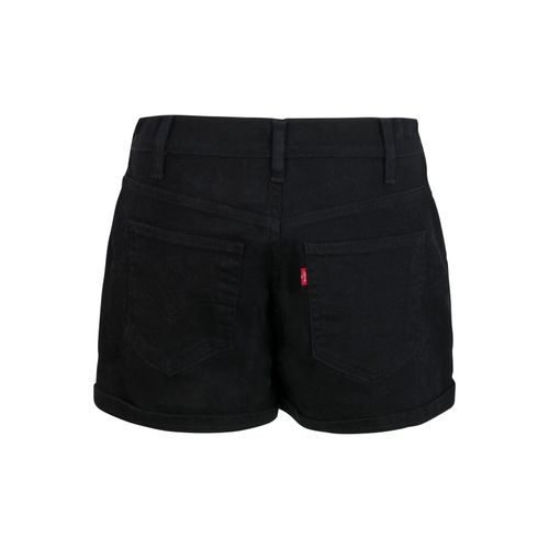 Levi's Rolled Cuff Black Denim Shorts 