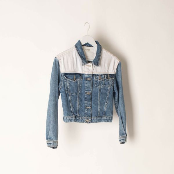 Maje Valda Cropped Denim Jacket