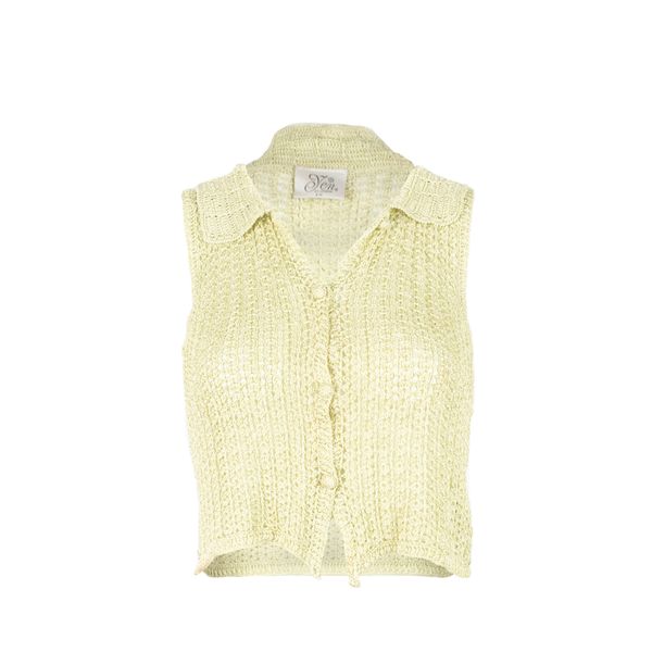 Vintage Yen of London Crocheted Vest Top