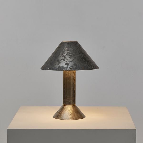 Ron Rezek Zinc Desk Lamp, US, 1980s
