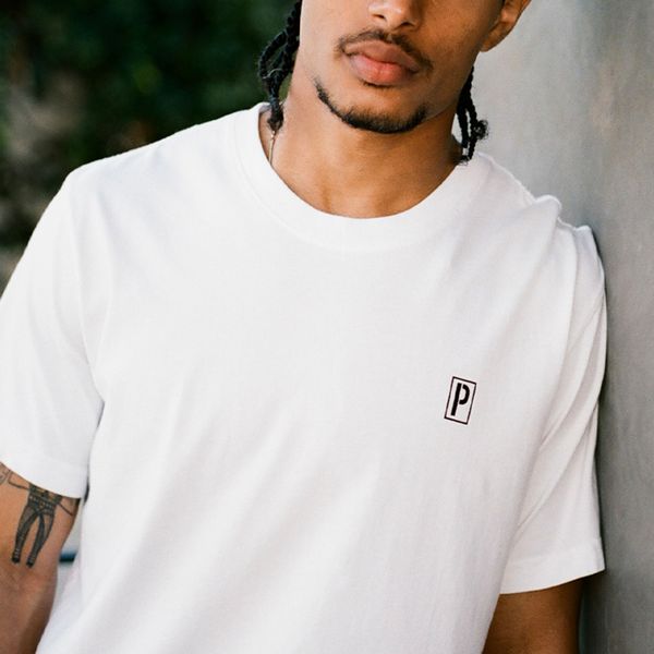 White Stencil P Tee
