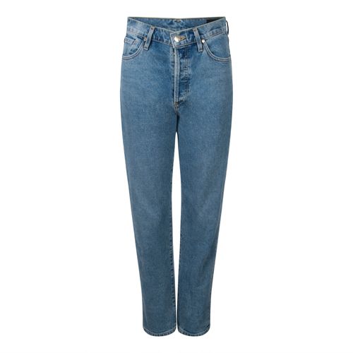Goldsign- Benefit High-Rise Straight Jeans in Light Blue