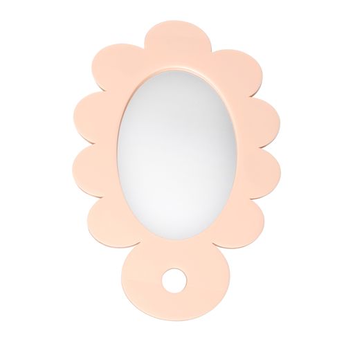 02 Flower Hand Mirror in Peach