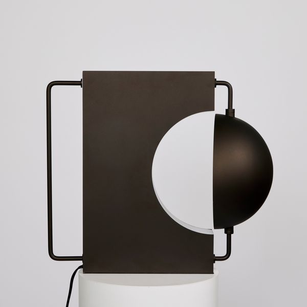 Half Table Lamp in Golden Black