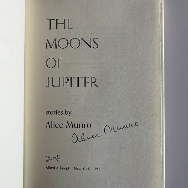 The Moons of Jupiter - Alice Munro - Signed First Edition