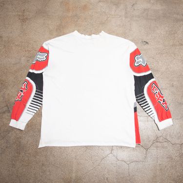 Vintage Black and red 'Foxracing' moto shirt