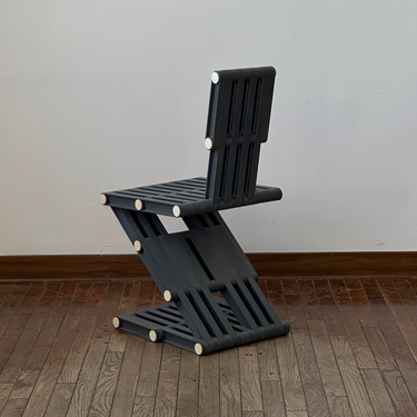 Set of 6 Zig Zag Chairs by Marco Balzarotti, Massimo Fusco, and Roberto Gangemi for Numeri, Italy, 1985