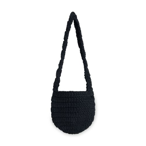 Handmade Black Crochet Shoulder Bag