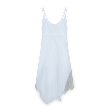 Vintage White Asymmetric Hem Dress