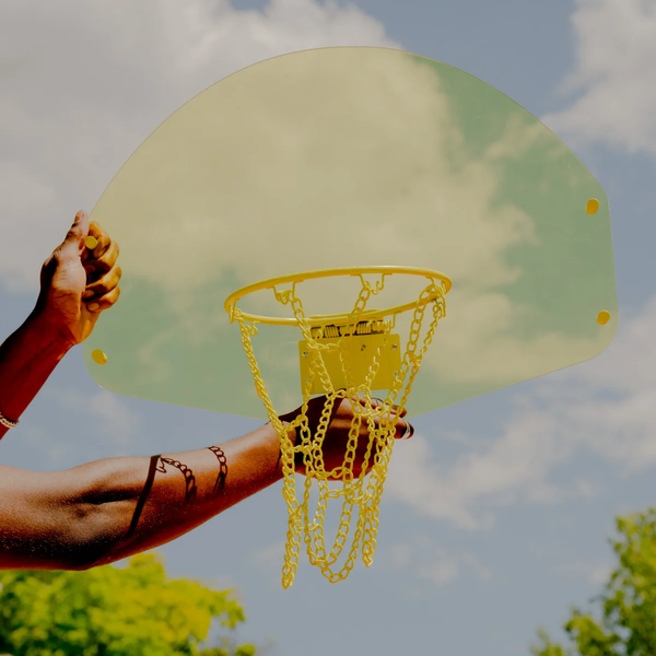 YELLOW ACRYLIC BASKETBALL HOOP