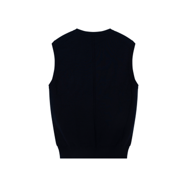 The Row Navy Blue Cremona Merino Wool and Cashmere Blend Vest