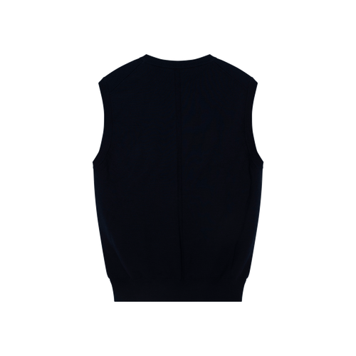 The Row Navy Blue Cremona Merino Wool and Cashmere Blend Vest
