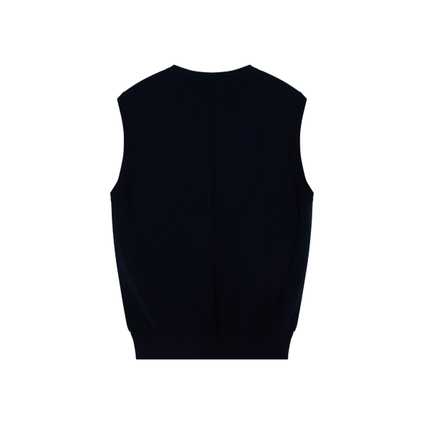 The Row Navy Blue Cremona Merino Wool and Cashmere Blend Vest