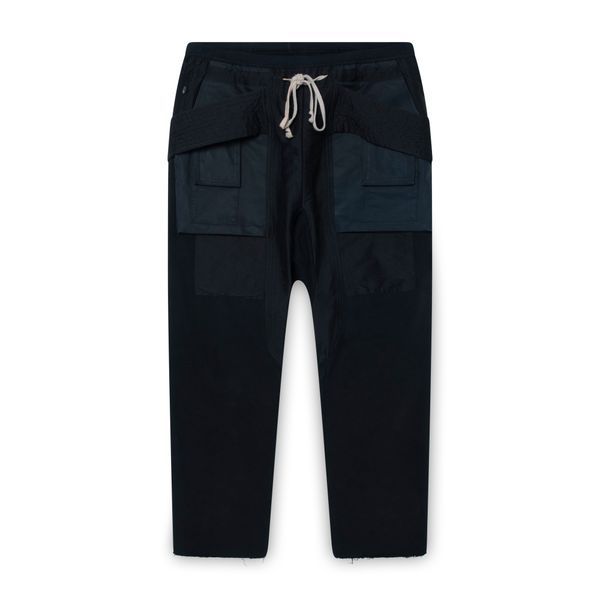 Rick Owens Black Drawstring Long Trousers