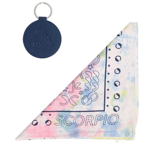 DOOZ Scorpio Bandana + Keychain Set in Tie Dye