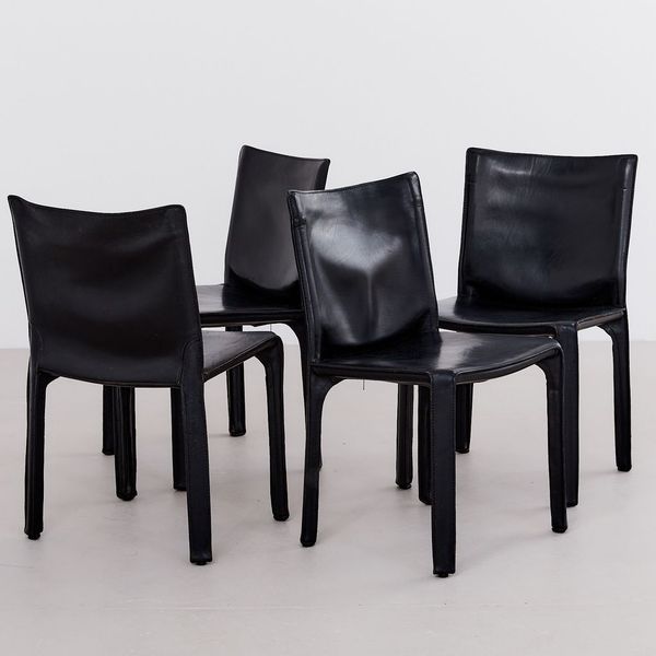 Set of 4 CAB Chairs by Mario Bellini