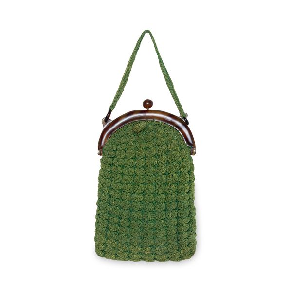 Green Woven Clutch